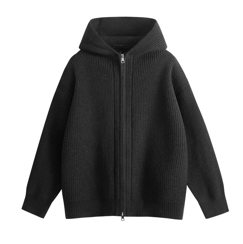 Men's Hooded Knit Cardigan