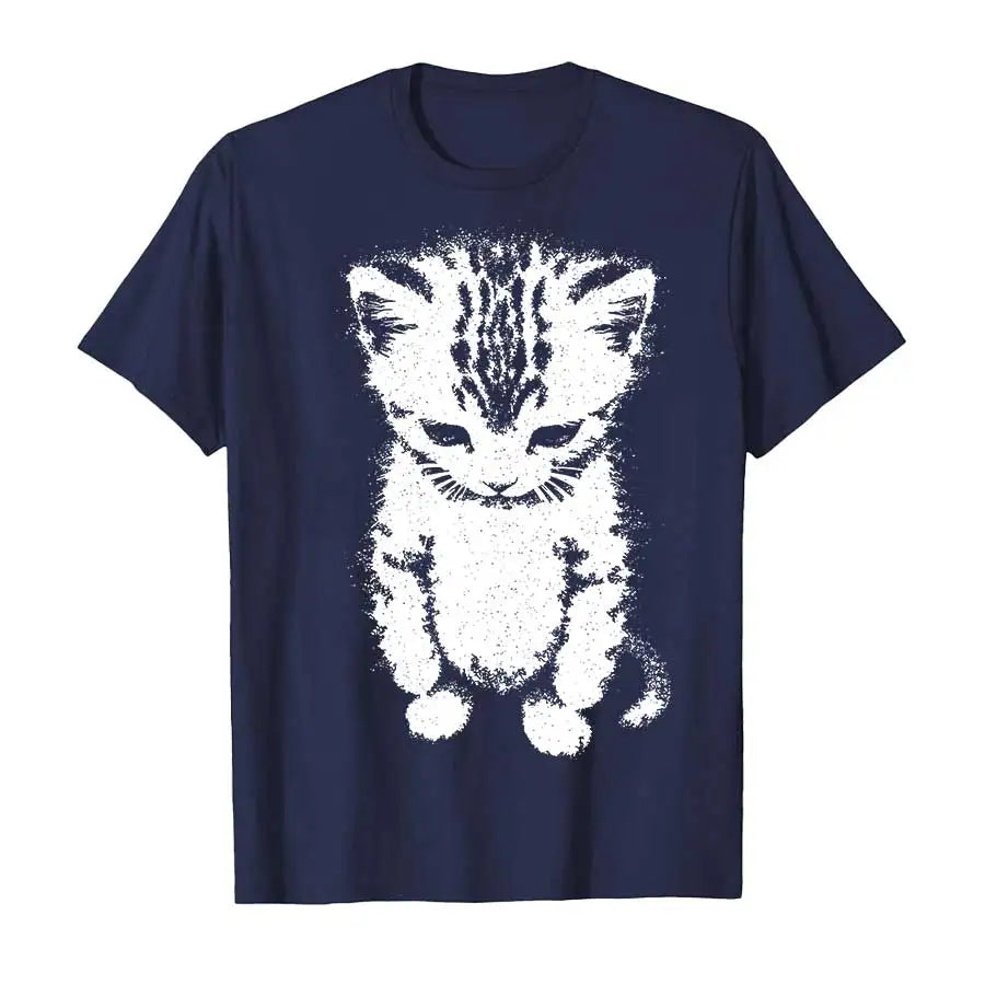 Sad Kitten Funny Meme Sad Crying Munchkin Cat Trendy T-shirt