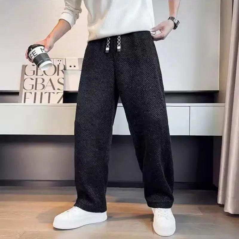 Men's Loose-Fit Straight-Leg Trousers (Autumn/Winter)