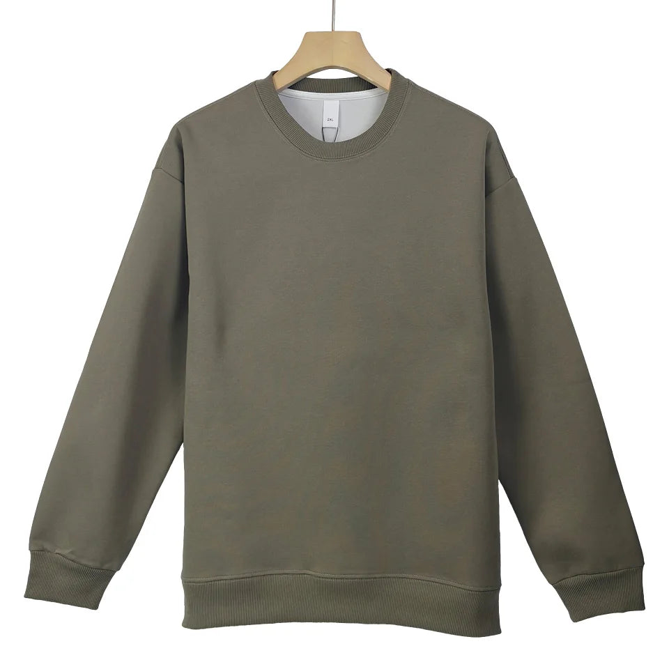 Spring/Autumn Unisex Loose-Fit Solid-Color Casual Sports Pullover