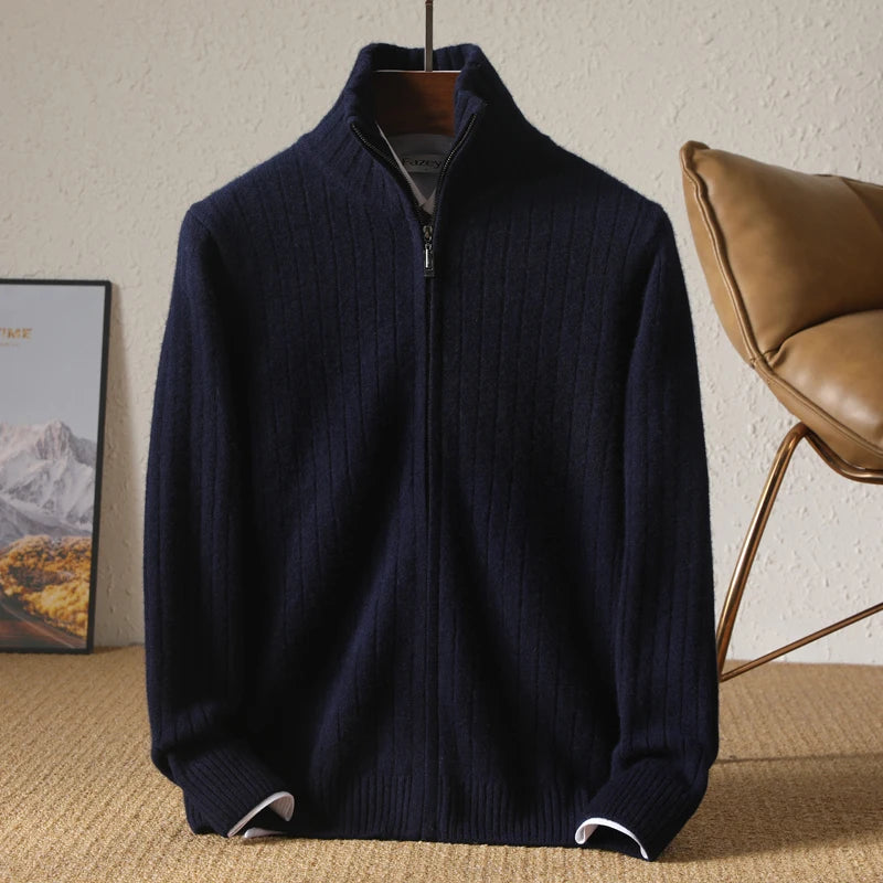 Casual Knitted Business Zip Jacket