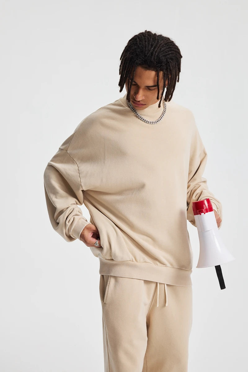 Men's Retro Loose-Fit Pullover (with Pockets)