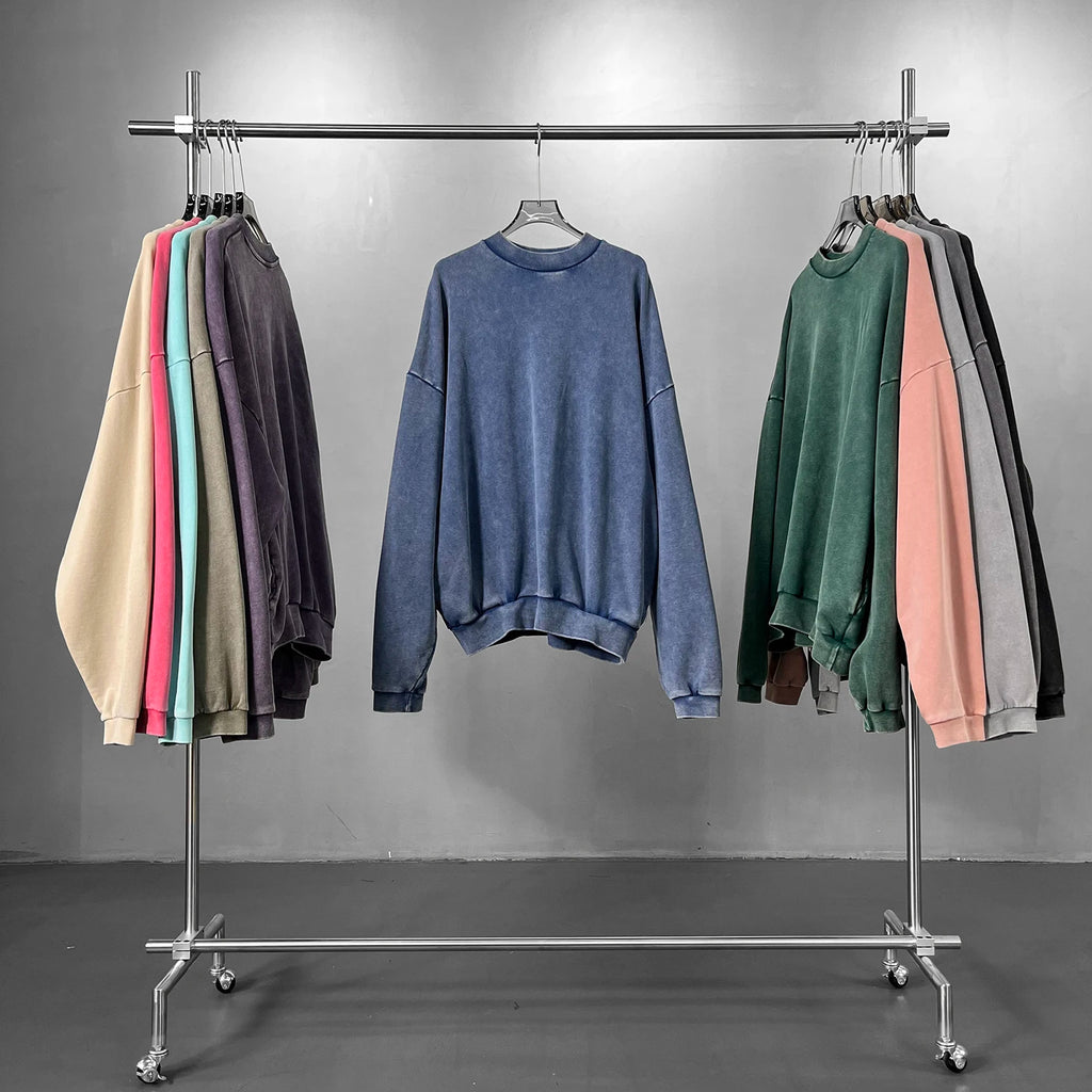 Men's Retro Loose-Fit Pullover (with Pockets)