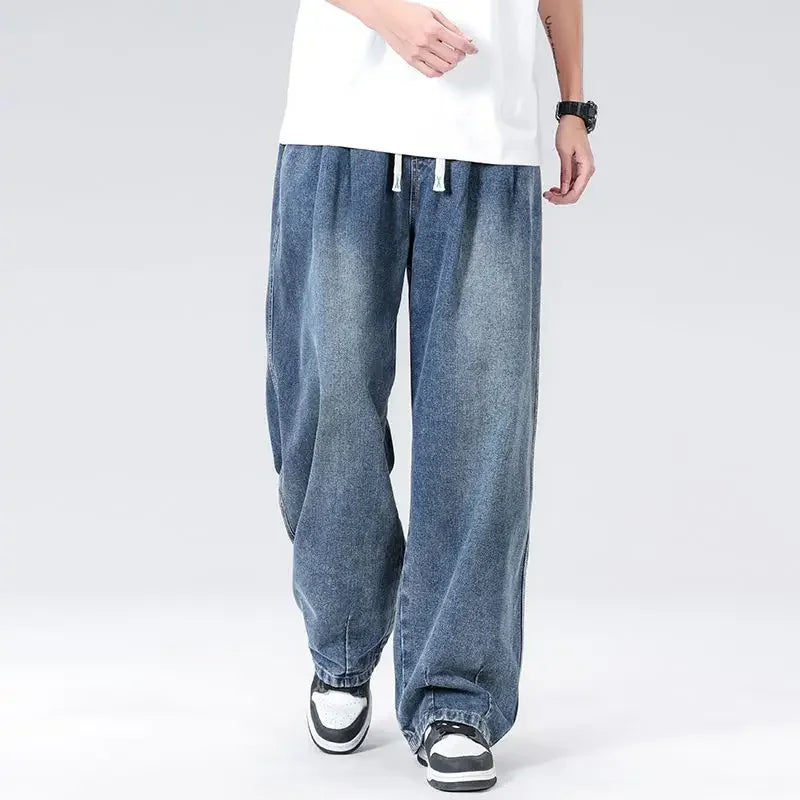 New Men's Elastic-Waist Jeans