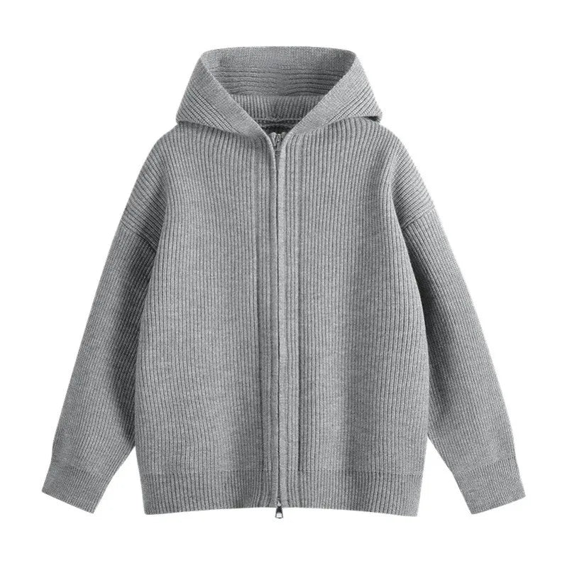 Men's Hooded Knit Cardigan