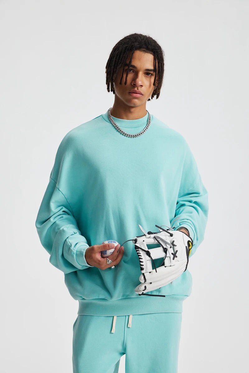 Men's Retro Loose-Fit Pullover (with Pockets)