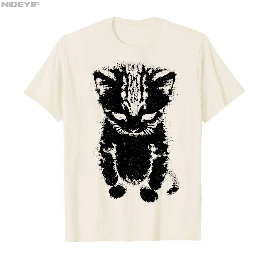 Sad Kitten Funny Meme Sad Crying Munchkin Cat Trendy T-shirt