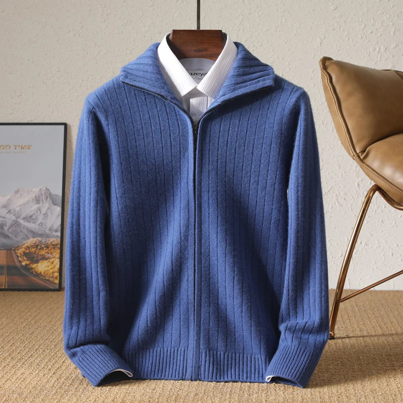 Casual Knitted Business Zip Jacket