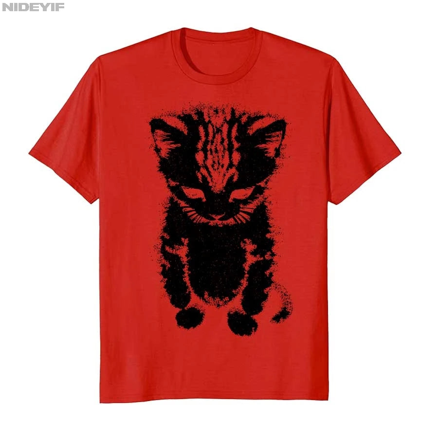 Sad Kitten Funny Meme Sad Crying Munchkin Cat Trendy T-shirt