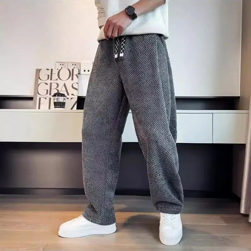Men's Loose-Fit Straight-Leg Trousers (Autumn/Winter)