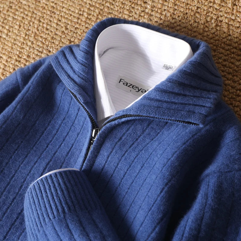 Casual Knitted Business Zip Jacket