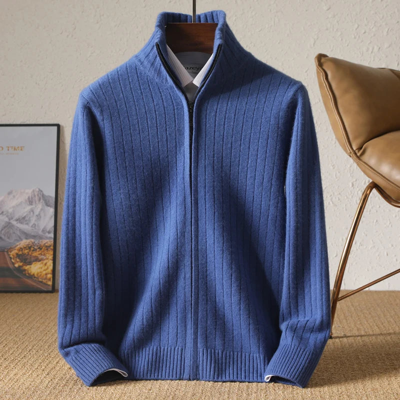 Casual Knitted Business Zip Jacket