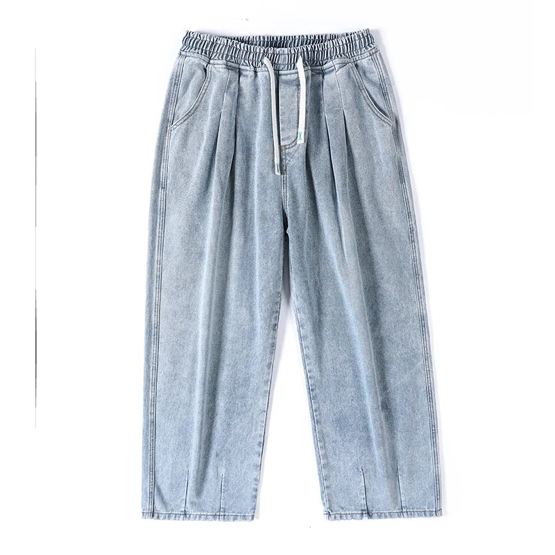 New Men's Elastic-Waist Jeans