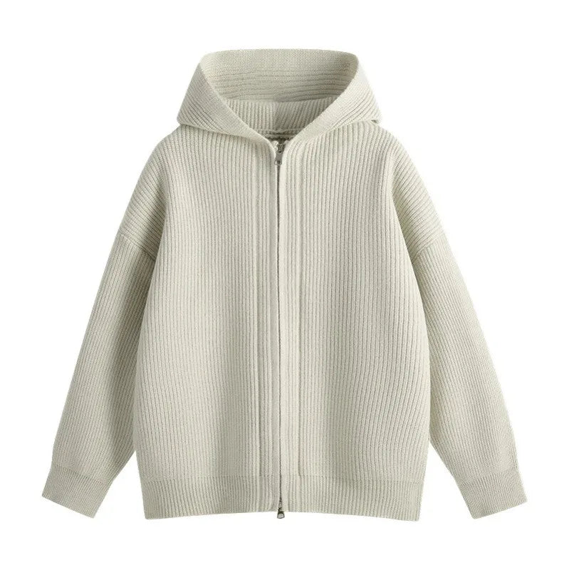 Men's Hooded Knit Cardigan