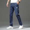 Luxury Stretch Straight-Leg Jeans