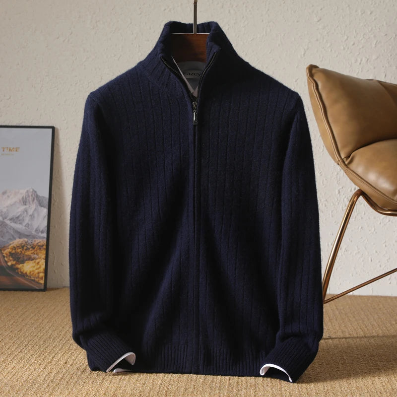 Casual Knitted Business Zip Jacket
