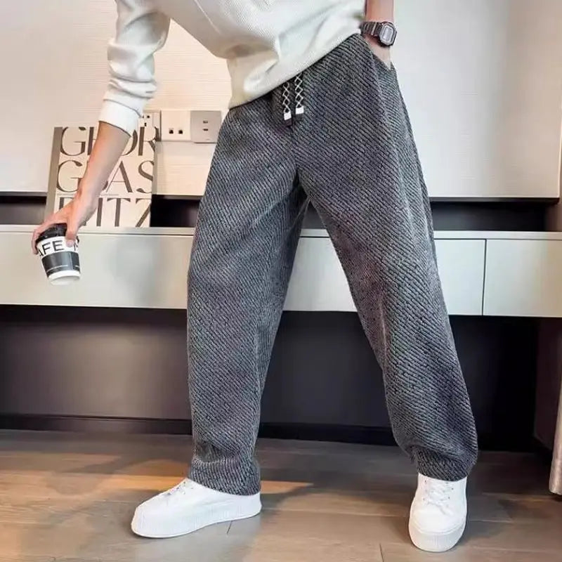 Men's Loose-Fit Straight-Leg Trousers (Autumn/Winter)