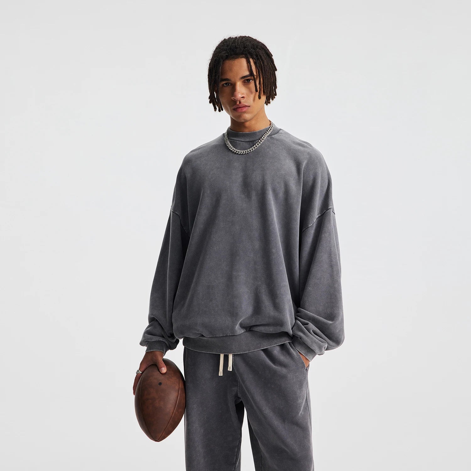 Men's Retro Loose-Fit Pullover (with Pockets)