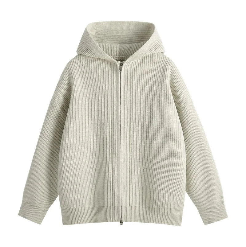 Men's Hooded Knit Cardigan