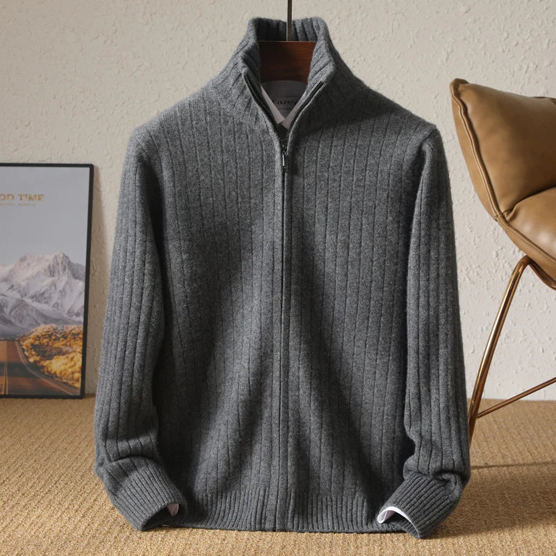 Casual Knitted Business Zip Jacket