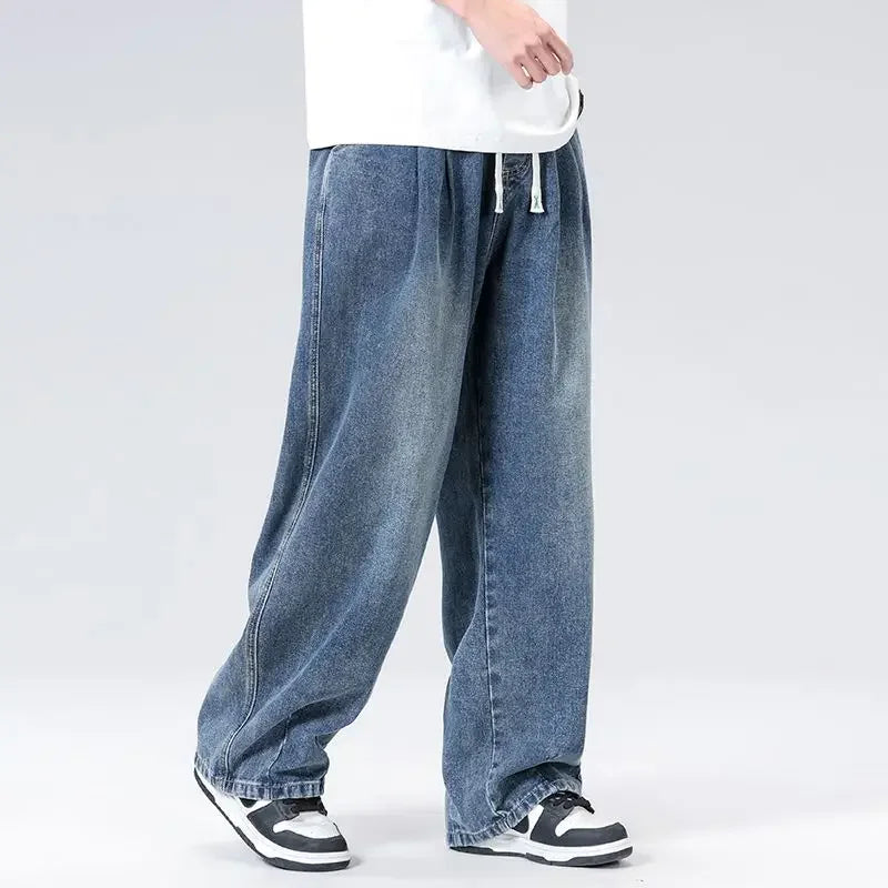 New Men's Elastic-Waist Jeans