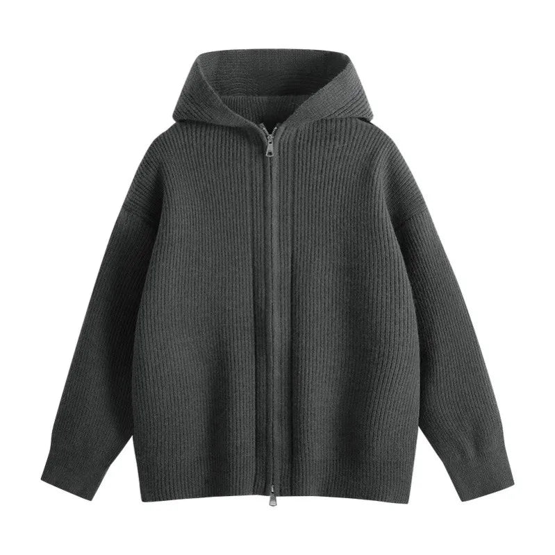 Men's Hooded Knit Cardigan