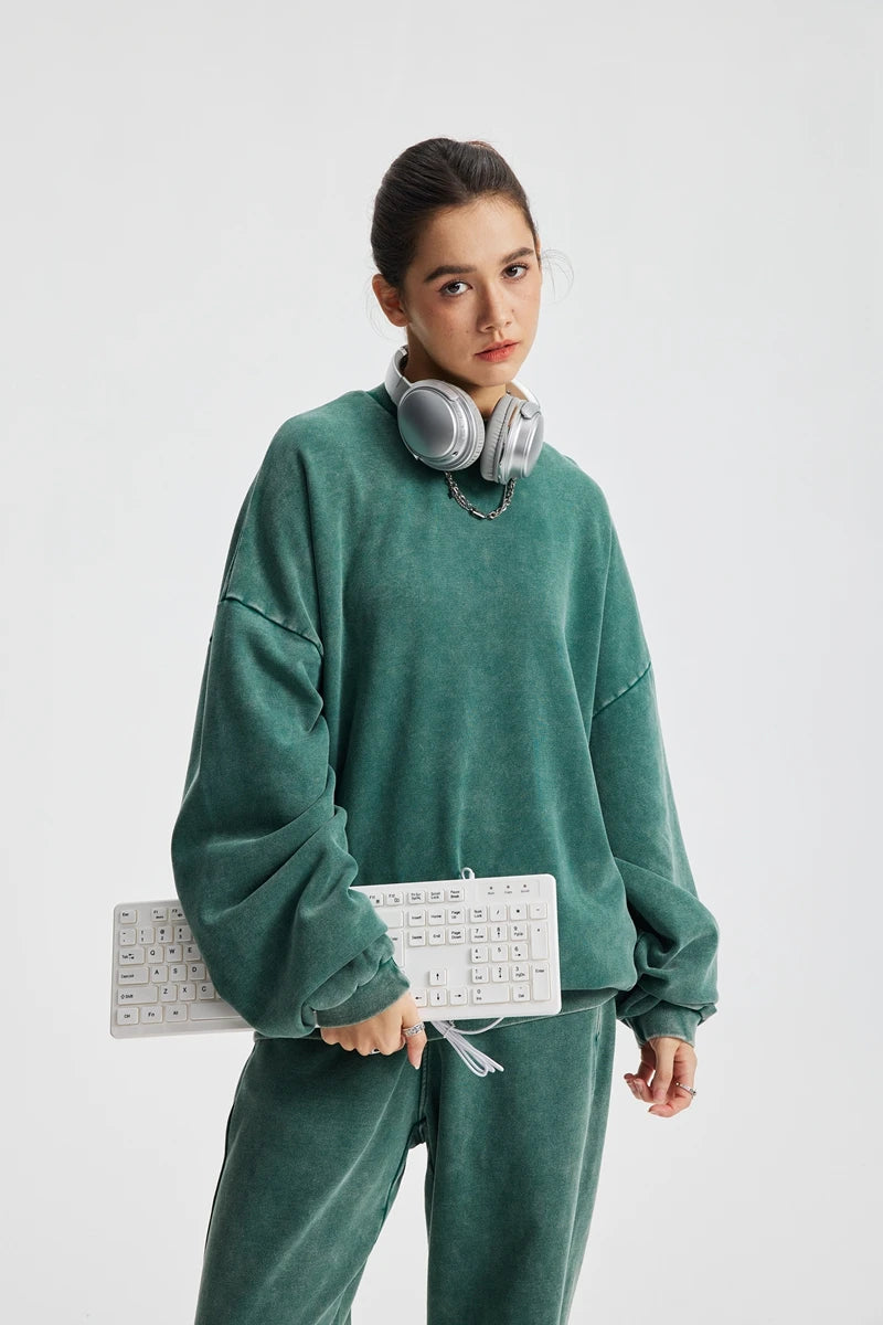 Men's Retro Loose-Fit Pullover (with Pockets)