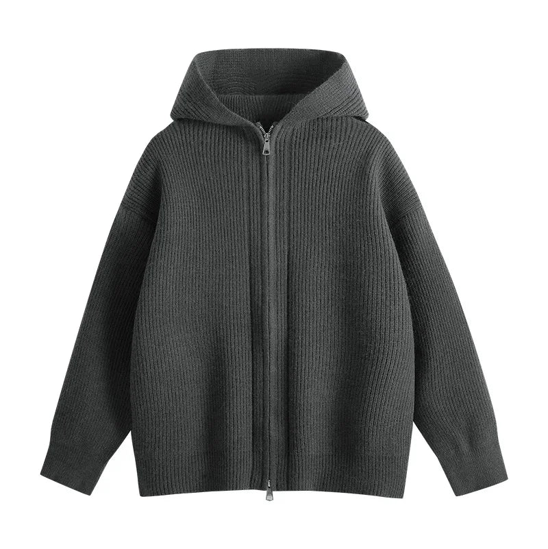 Men's Hooded Knit Cardigan