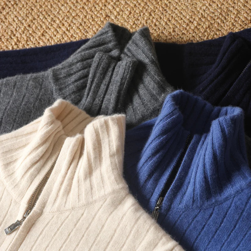 Casual Knitted Business Zip Jacket