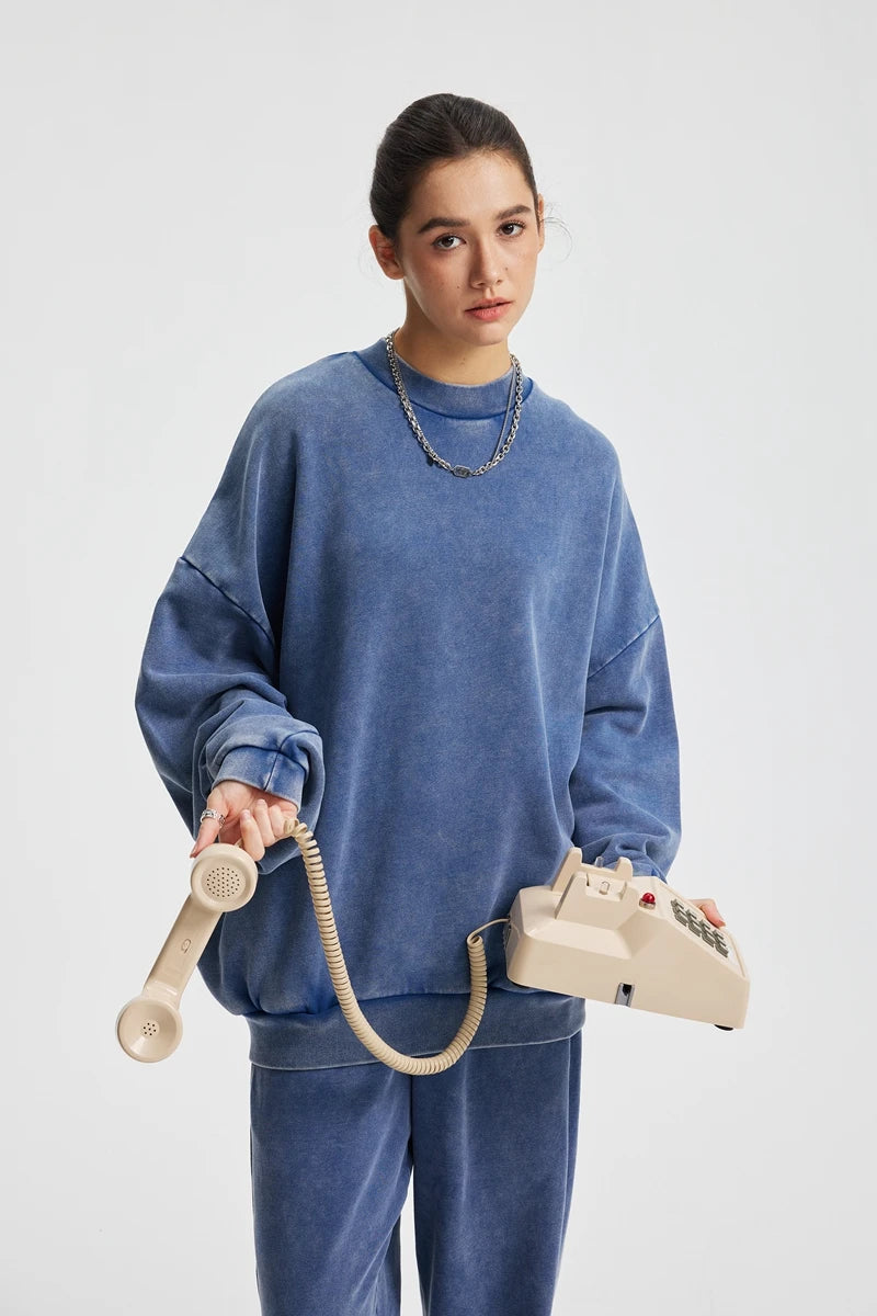 Men's Retro Loose-Fit Pullover (with Pockets)
