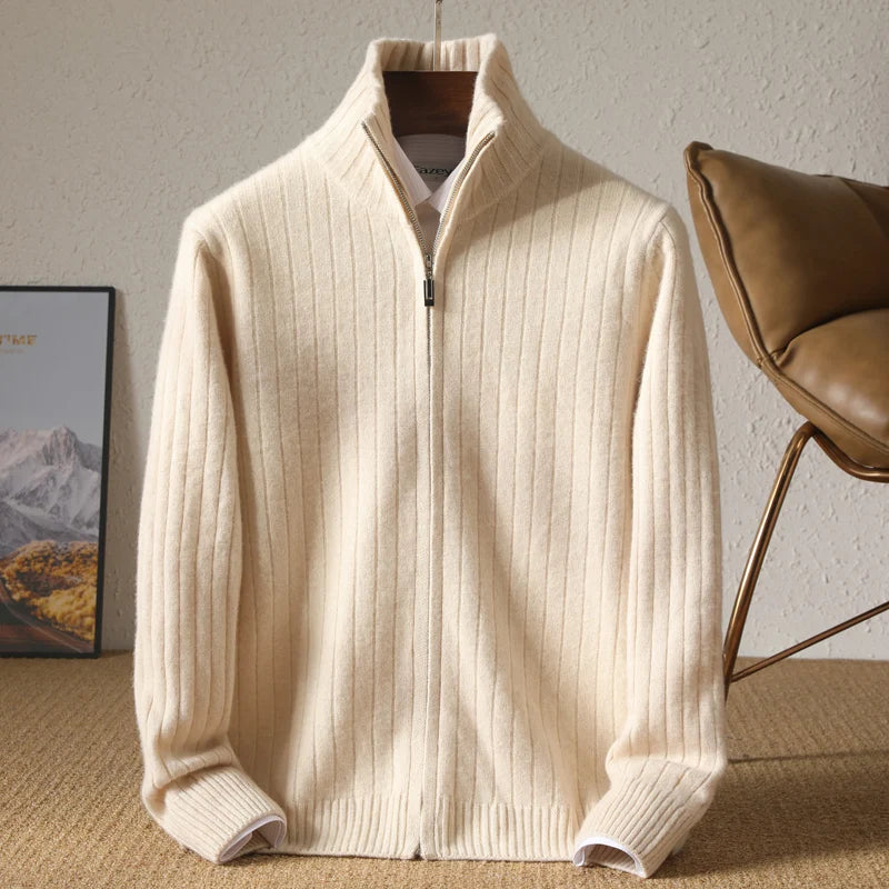 Casual Knitted Business Zip Jacket