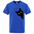 Men's T-Shirt with Fun Black Cat Print