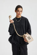 Men's Retro Loose-Fit Pullover (with Pockets)