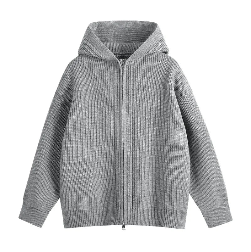 Men's Hooded Knit Cardigan
