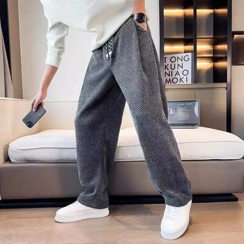 Men's Loose-Fit Straight-Leg Trousers (Autumn/Winter)